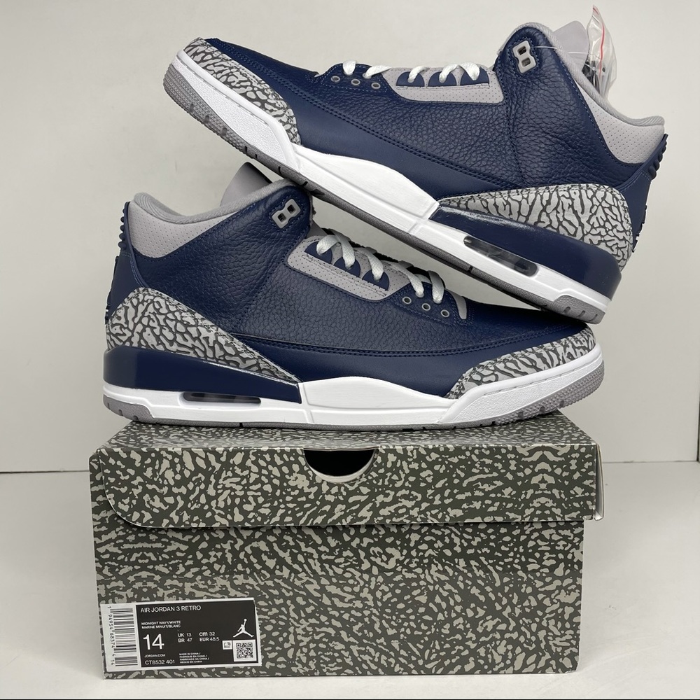 Nike Air Jordan 3 Retro “Georgetown” 2021 NEW - Picture 1 of 6